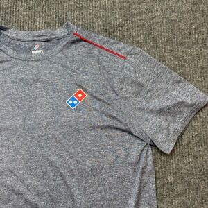 Domino's Pizza Gear Blue‎ Performance Tee Mens Large Athletic Workwear Uniform